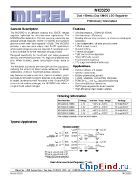 Datasheet MIC5250 manufacturer Micrel