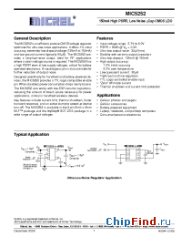 Datasheet MIC5252-2.8BM5 manufacturer Micrel