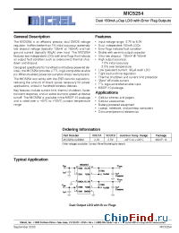 Datasheet MIC5254 manufacturer Micrel