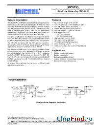 Datasheet MIC5255-2.85YM5 manufacturer Micrel