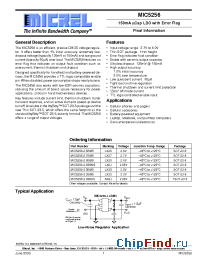 Datasheet MIC5256-2.6BM5 manufacturer Micrel