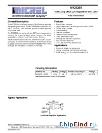 Datasheet MIC5258 manufacturer Micrel