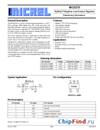 Datasheet MIC5270 manufacturer Micrel