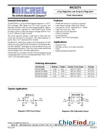 Datasheet MIC5270-3.0 manufacturer Micrel