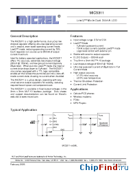 Datasheet MIC5311 manufacturer Micrel