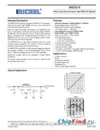 Datasheet MIC5319 manufacturer Micrel