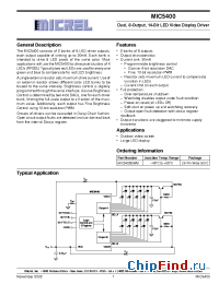 Datasheet MIC5400 manufacturer Micrel