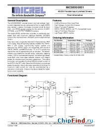 Datasheet MIC5801C manufacturer Micrel
