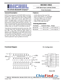 Datasheet MIC5821/5822 manufacturer Micrel