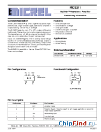 Datasheet MIC6211 manufacturer Micrel