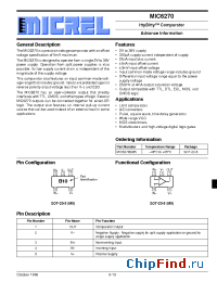 Datasheet MIC6270 manufacturer Micrel