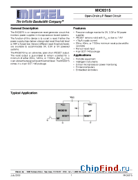 Datasheet MIC6315-26D2U manufacturer Micrel