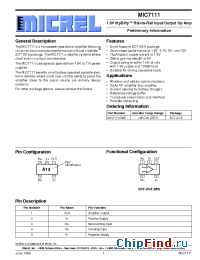 Datasheet MIC7111 manufacturer Micrel