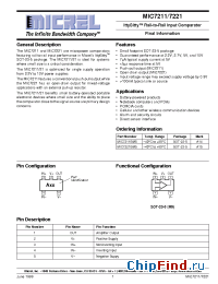 Datasheet MIC7221 manufacturer Micrel