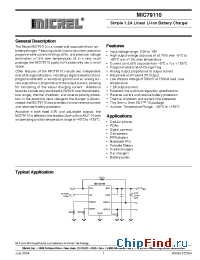 Datasheet MIC79110 manufacturer Micrel