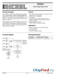 Datasheet MIC8030 manufacturer Micrel