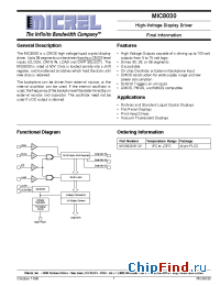 Datasheet MIC8031 manufacturer Micrel