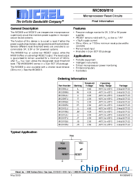 Datasheet MIC810 manufacturer Micrel