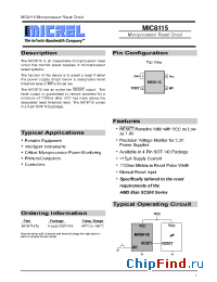 Datasheet MIC8115 manufacturer Micrel