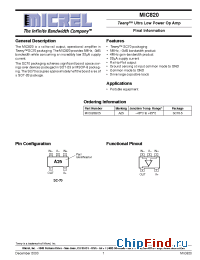 Datasheet MIC820 manufacturer Micrel