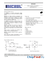 Datasheet MIC845 manufacturer Micrel