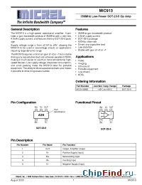 Datasheet MIC913 manufacturer Micrel