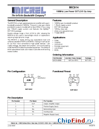 Datasheet MIC914 manufacturer Micrel