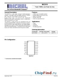 Datasheet MIC916 manufacturer Micrel