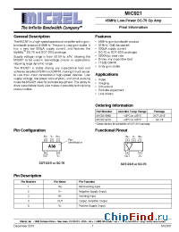 Datasheet MIC921 manufacturer Micrel