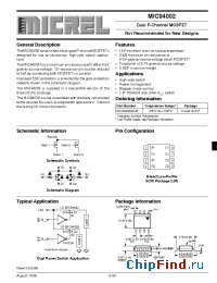 Datasheet MIC94002 manufacturer Micrel