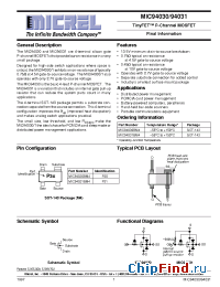 Datasheet MIC94031 manufacturer Micrel