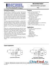 Datasheet MIC94060 manufacturer Micrel