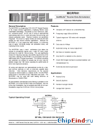 Datasheet MICRF001 manufacturer Micrel