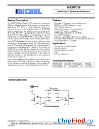 Datasheet MICRF008 manufacturer Micrel