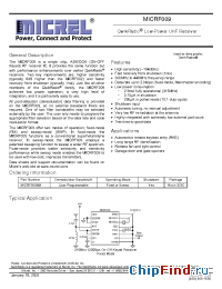 Datasheet MICRF009 manufacturer Micrel