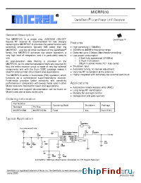 Datasheet MICRF010BM manufacturer Micrel