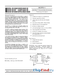 Datasheet MICRF011 manufacturer Micrel