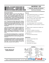 Datasheet MICRF033 manufacturer Micrel