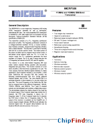 Datasheet MICRF506 manufacturer Micrel