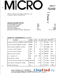 Datasheet 2N5232 manufacturer Micro Electronics