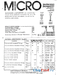 Datasheet 2N-PN4037 производства Micro Electronics