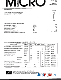 Datasheet 2SA928 manufacturer Micro Electronics