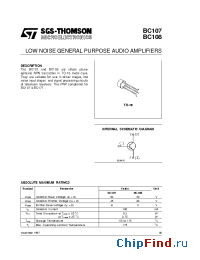 Datasheet BC108 manufacturer Micro Electronics