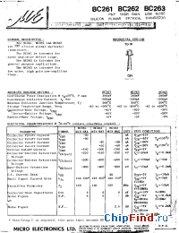 Datasheet BC261 производства Micro Electronics