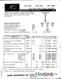 Datasheet BC485 manufacturer Micro Electronics