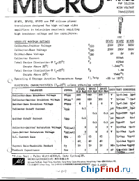 Datasheet BF491 manufacturer Micro Electronics