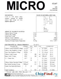 Datasheet CL117 manufacturer Micro Electronics