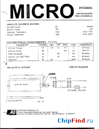 Datasheet INT2404G manufacturer Micro Electronics