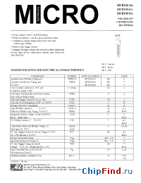 Datasheet MCR100-6A manufacturer Micro Electronics