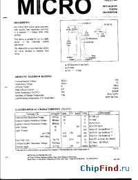 Datasheet MEL708 manufacturer Micro Electronics